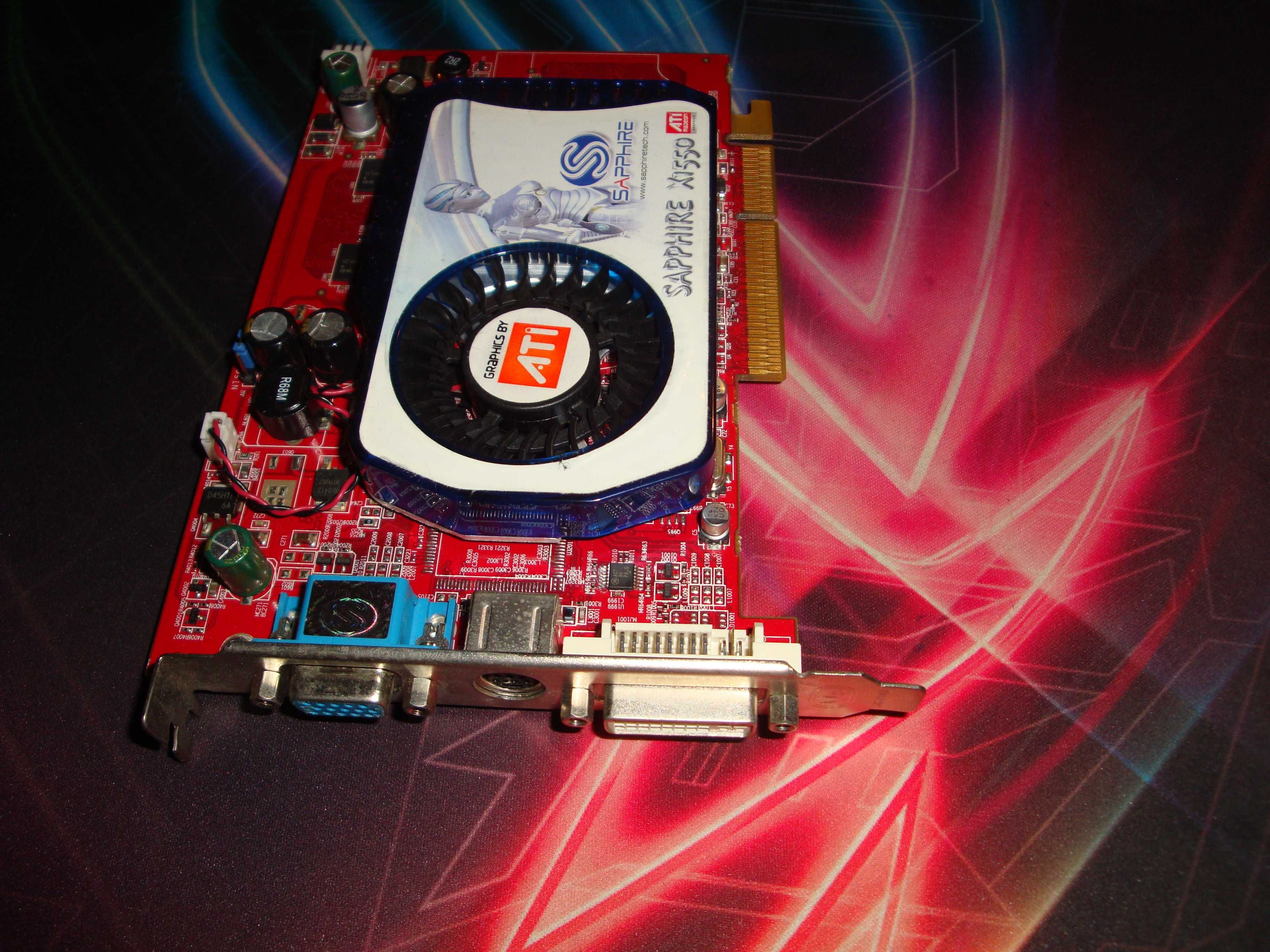Placa video Sapphire Ati Radeon X1550 256MB DDR2 AGP 8X - de colectie