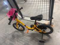 Bicicletă DECATHLON 2 în 1 Discover 500 14" galben copii 90-110 cm