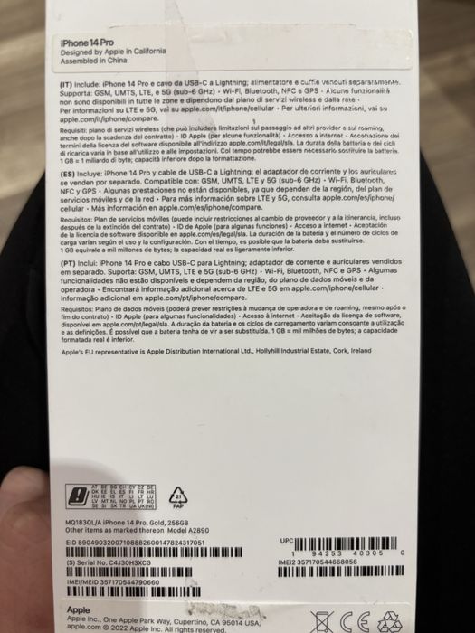 Iphone 14pro 256 Gb Gold