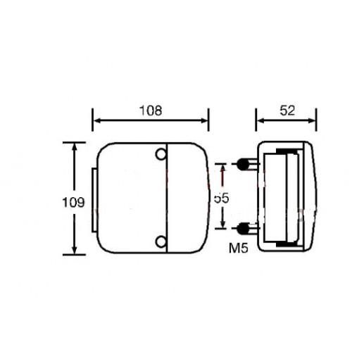 стопове ремарке lt-067 12v -24v 2броя vertex к2 33028