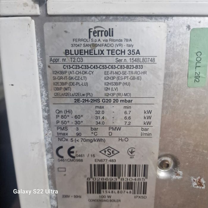Vând centrala Ferroli perfect funcțională