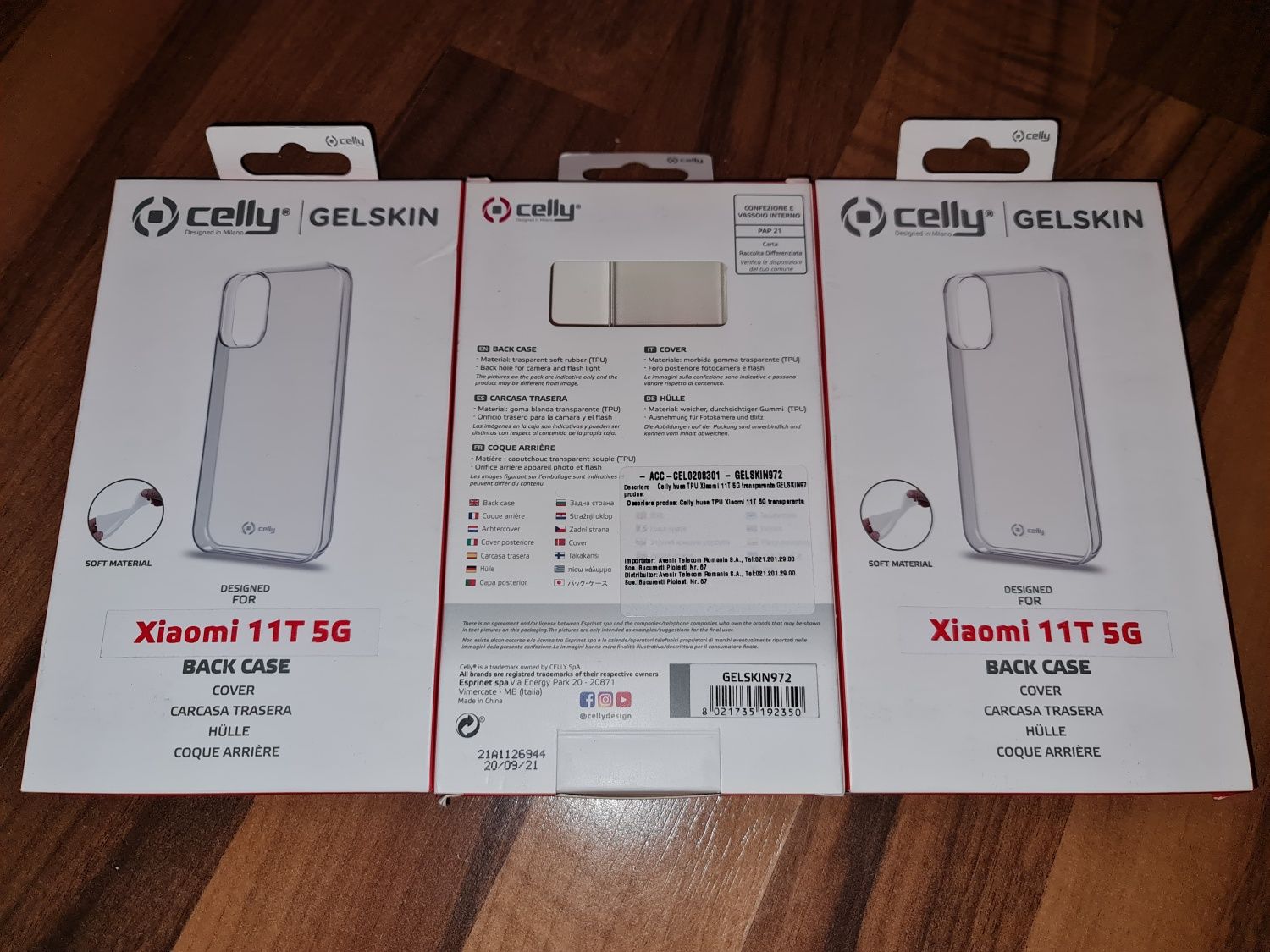 Husa silicon originala Celly Gelskin Back Case Xiaomi 11T 11T Pro 5G