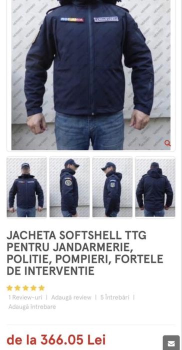 Jacheta softshell cu mesada Jandarmerie Politie