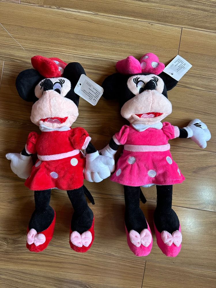 Jucarie plus Minnie Mouse roz sau rosu 40 cm