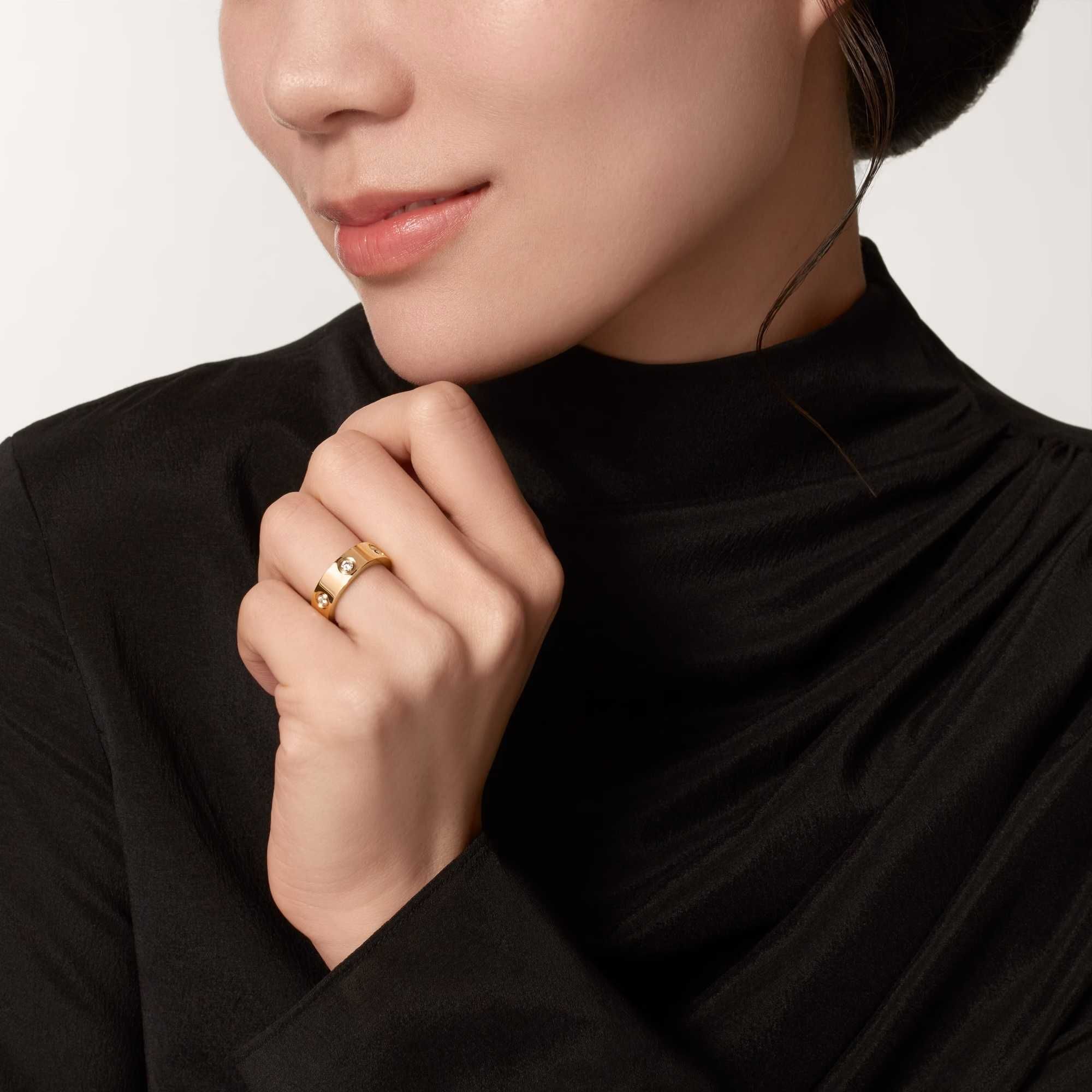 CARTIER Love Rose Gold 6 Diamonds Classic Model Пръстен