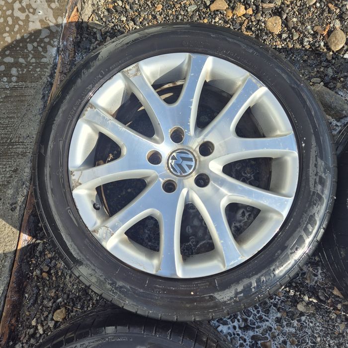 Jante aliaj 5x130 pe 19 touareg anvelope vara 275 45 19 originale VW