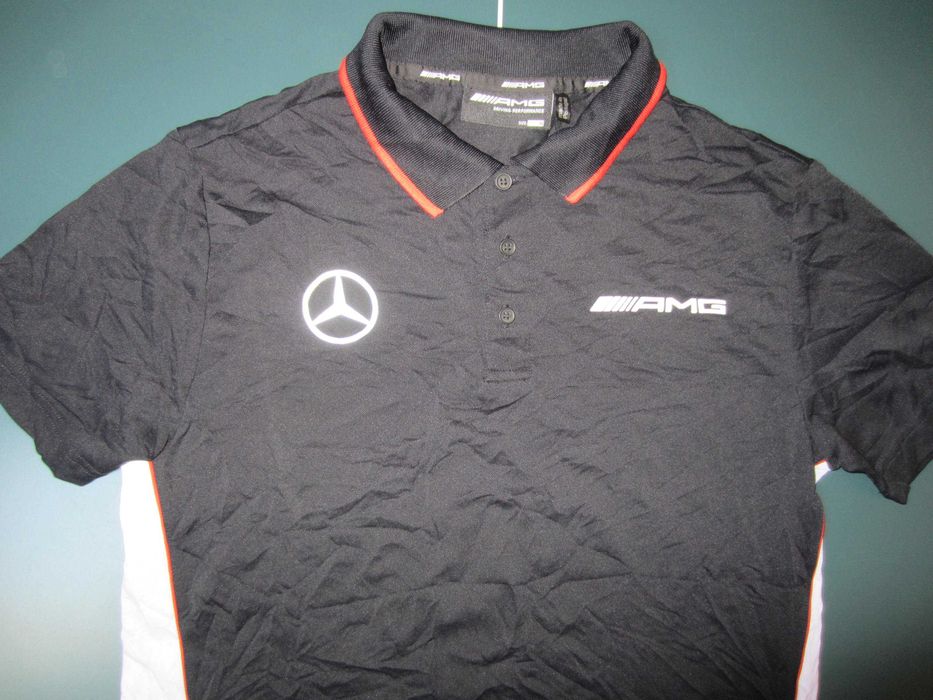 Tricou polo Mercedes AMG, masura M, polo 3 nasturi, 50%Bumbac, nou