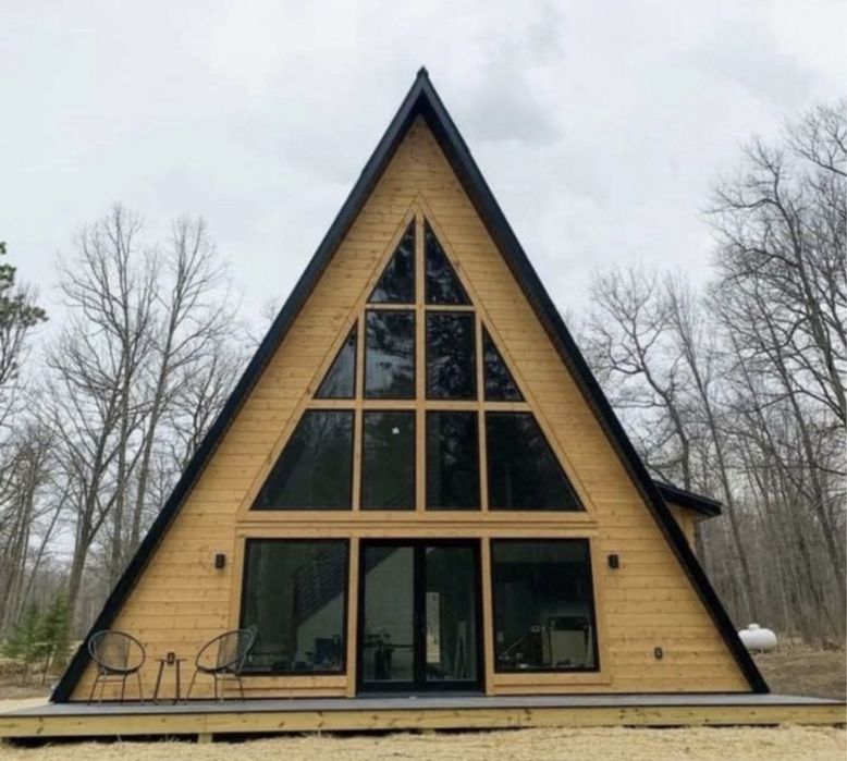 Cabane tip A frame , si case cu mansarda la cheie