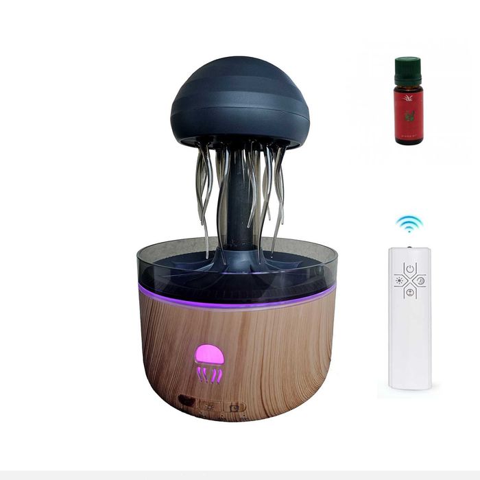 Difuzor Umidificator Aromaterapie Meduză 320 ml cu lumini LED 7 culori