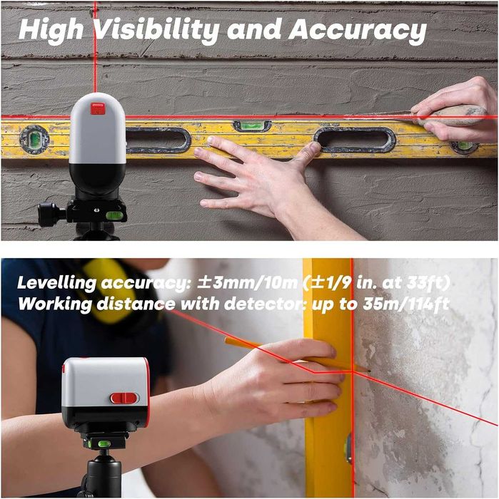 Suport magnetic cu laser cu acumulator