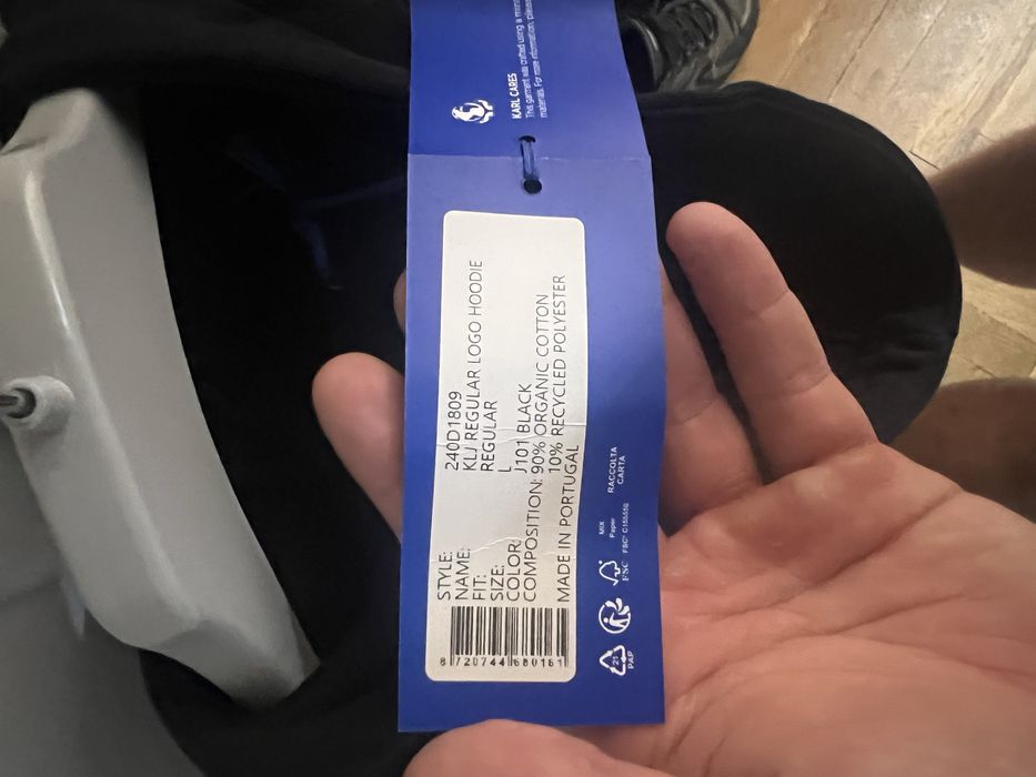 Hanorac KARL LAGERFELD – mărimea L, negru – NOU