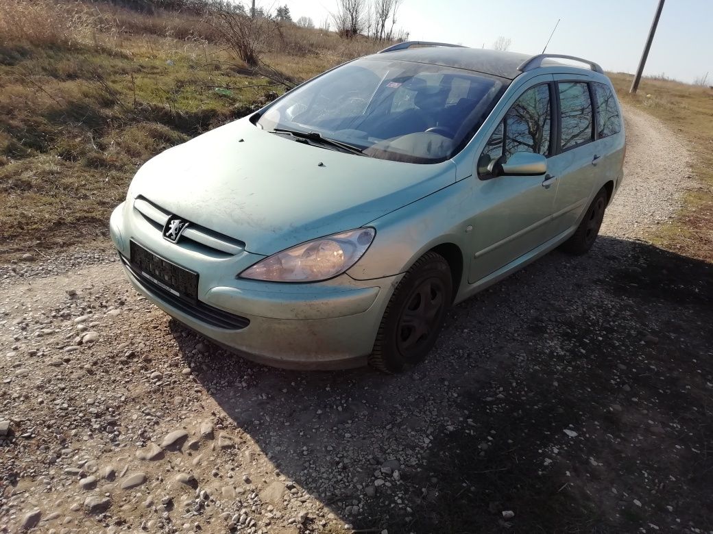 Пежо 307 sw 2002 2.0 HDI 90 hp Peugeot панорама теглич