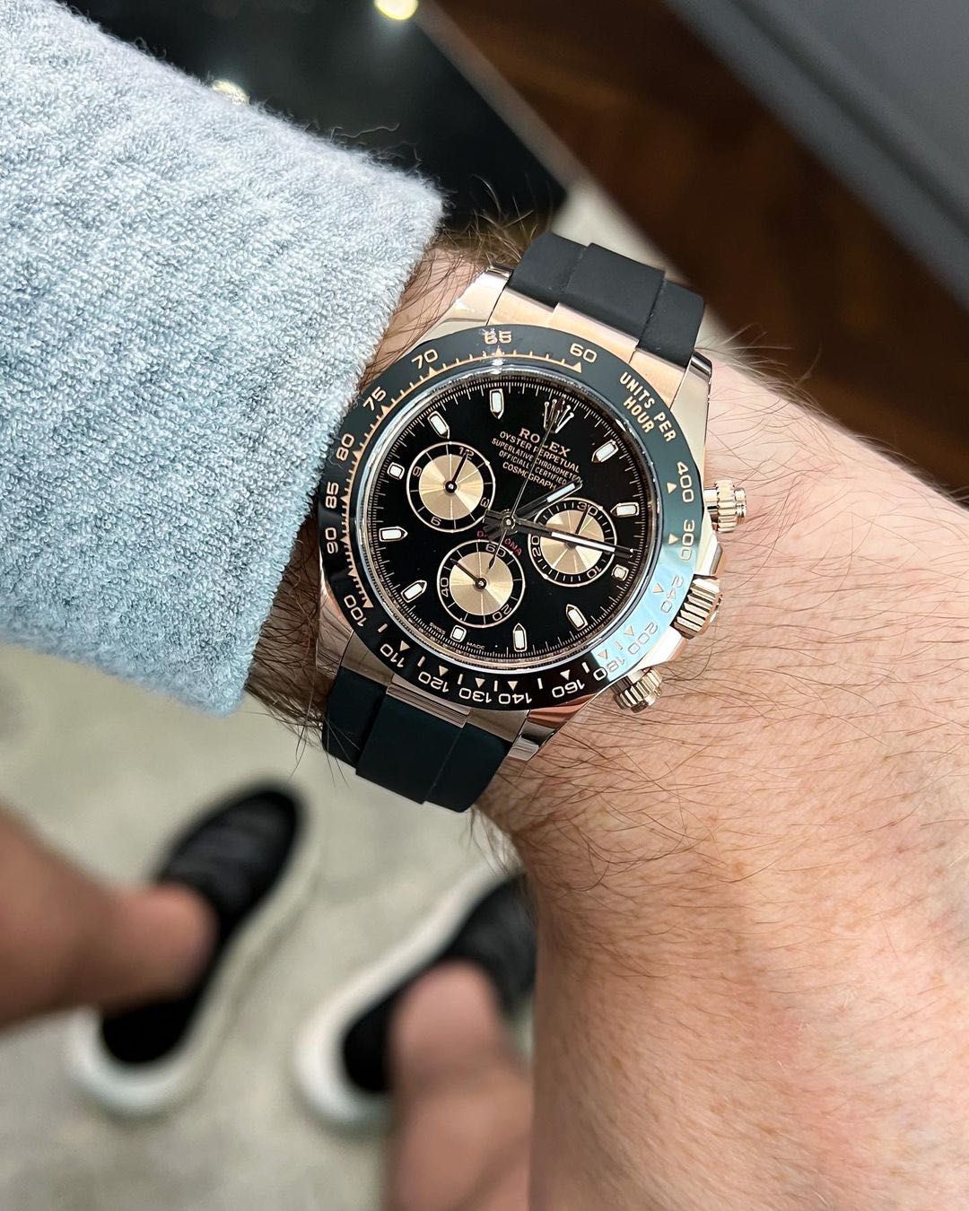 Rolex Daytona Cauciuc Auriu Rose