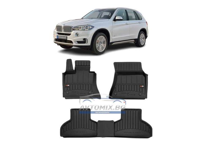 Гумени стелки зa BMW X5 F15, F85, 2013-2018 г., ProLine 3D