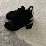 Sandale tip botine negre  piele STRADIVARIUS mr.35 noi la cutie