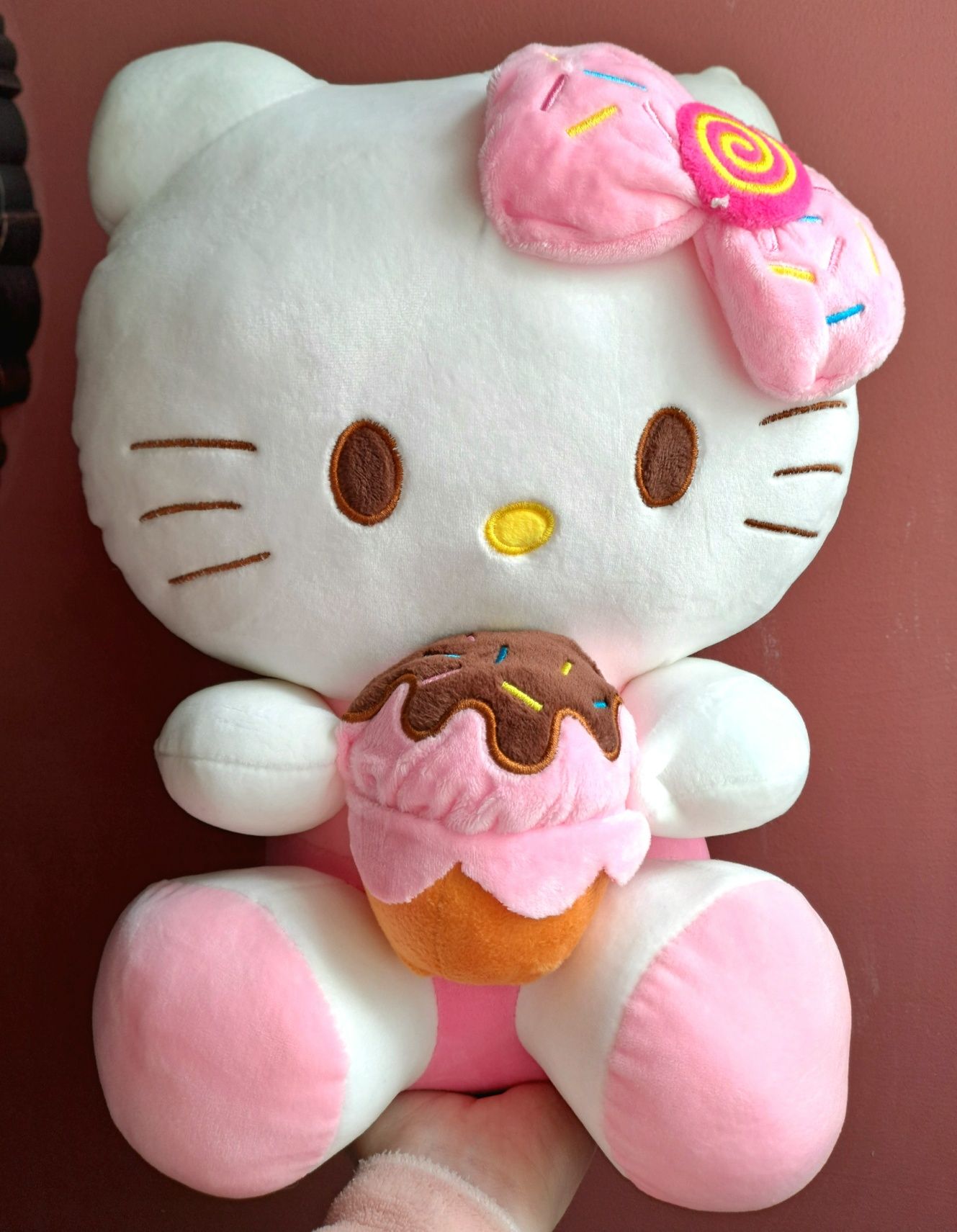 Plus mare hello kitty squishmallow păpușă pluș roz hello kitty