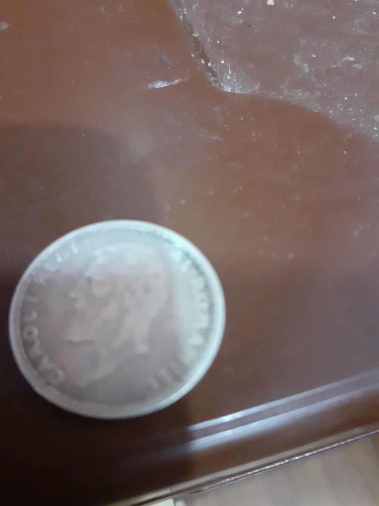Moneda de 1 leu argint carol l veche de colectie