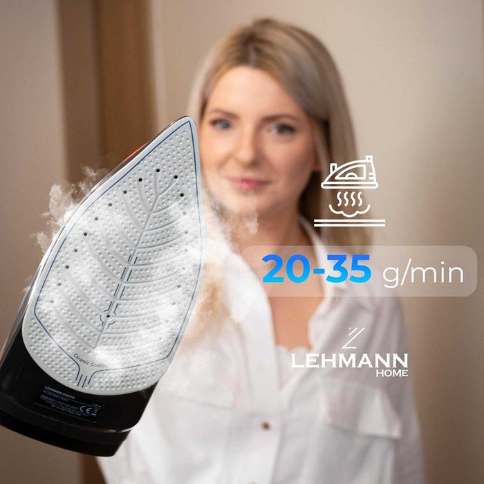 Безжична парна ютия Lehmann. станция, регулируема температура, 3000W