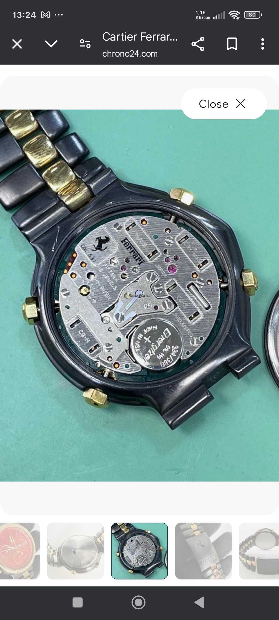Рядък колекционерски часовник Cartier Ferrari formula 1989 day date