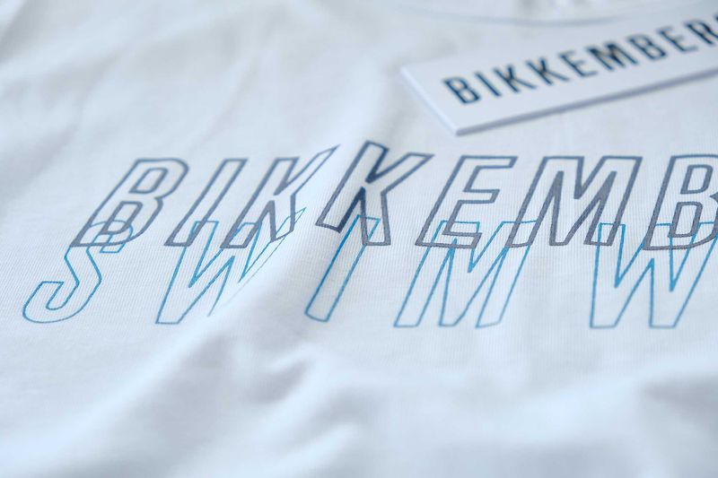 Промо BIKKEMBERGS-М и XL-Оригинална бяла мъжка тениска