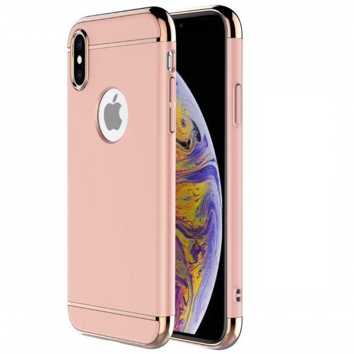 Husa Apple iPhone X, Elegance Luxury 3in1 Rose-Gold