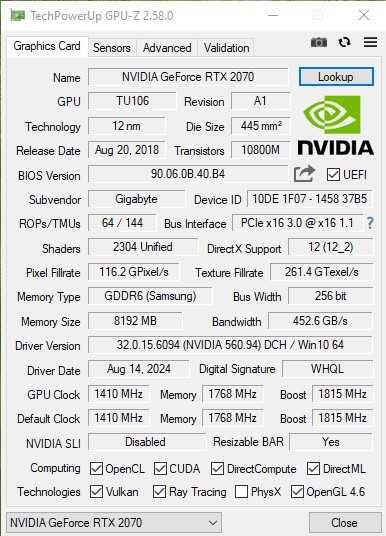 Placa video Gigabyte RTX 2070 Aorus 8GB GDDR6 256-bit
