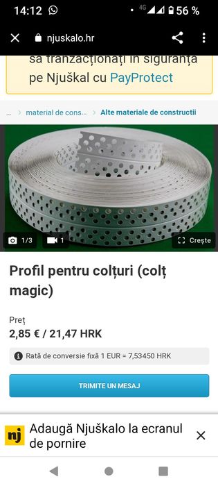 vând amorsă poliuretanica, colțare pt rigips