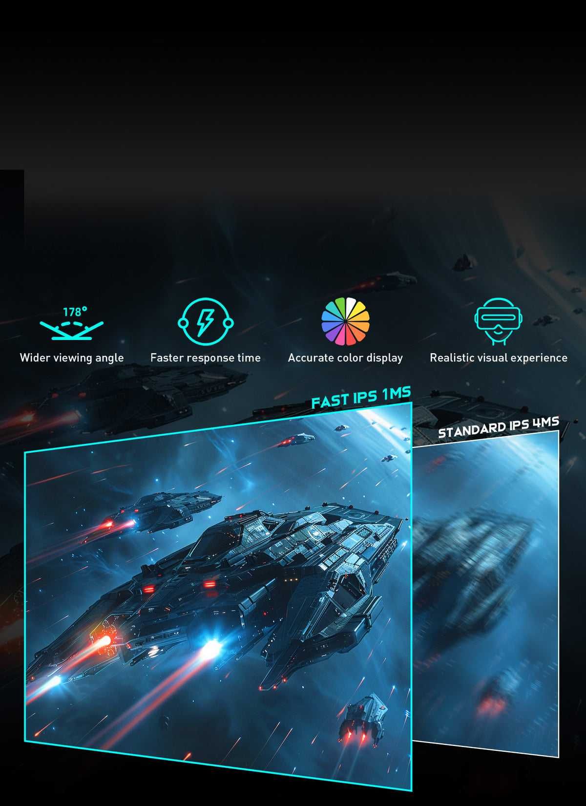 Монитор Titan Army 32, 240Hz, 2K QHD FAST IPS панел, HDR400