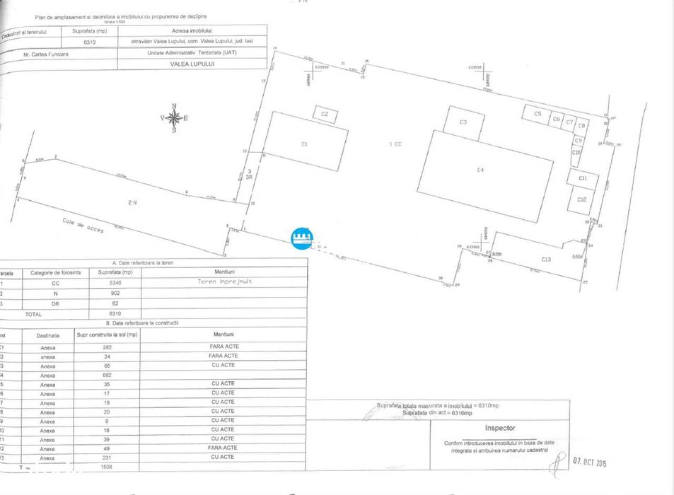Teren de vanzare - intravilan Valea Lupului
