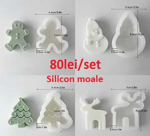 Matrite din Silicon pentru Craciun part 1– lumanari, sapun, ipsos