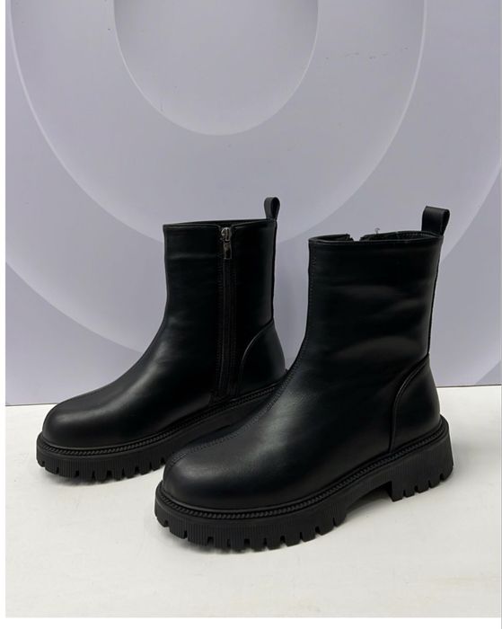 Зимние сапоги кожзам