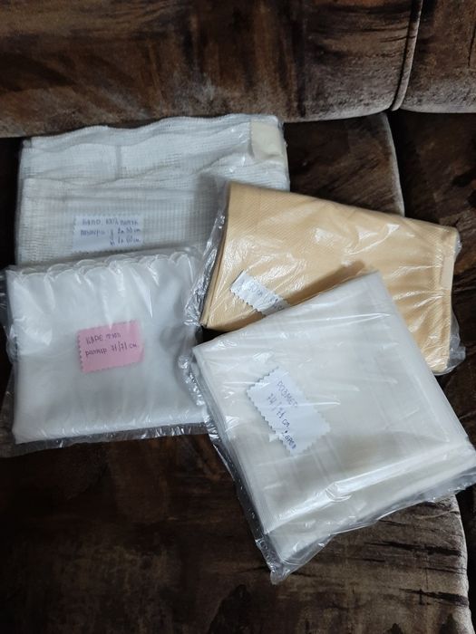 Плат за завеса 100% памук; Плат - Панама; Три броя карета от тюл