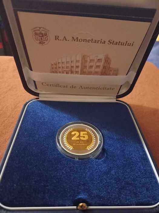 Medalie Bancpost tombac aurit Monetaria Statului