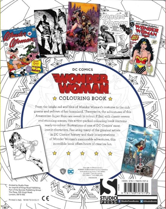 Super carte de colorat Wonder Woman de la DC comics