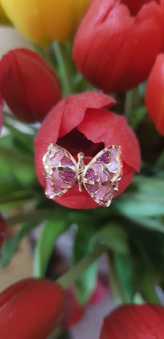 Inel din aur de 14k in forma de fluturas