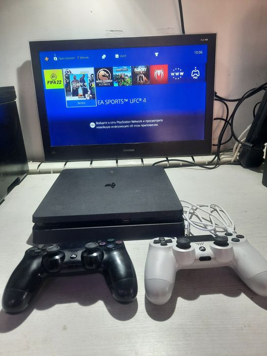 Playstation 4 Слим Мартол комбат11, Ufc4, Minecraft, Fifa22 2 джости