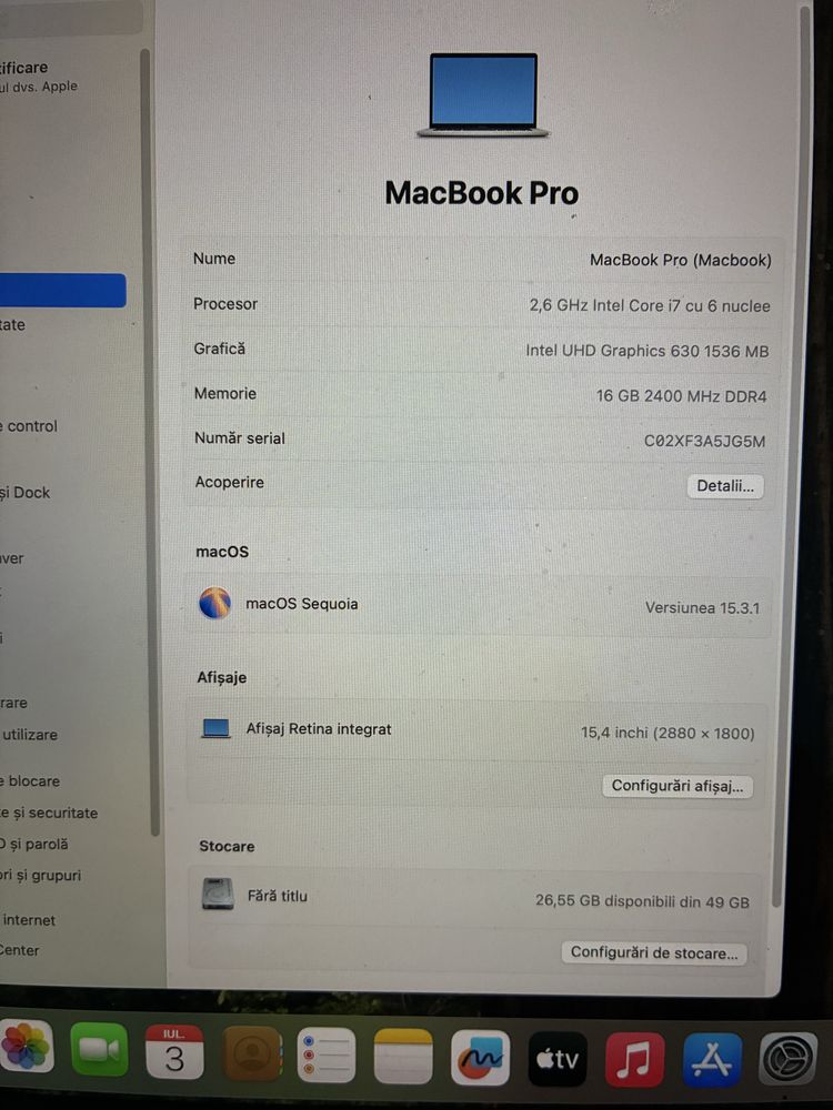 MacBook Pro 15,4 "