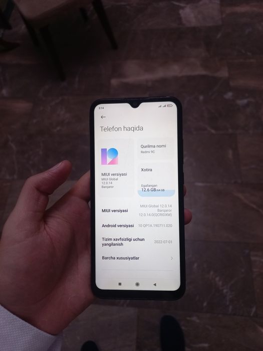 Redmi 9c 64 gb aybi yoq