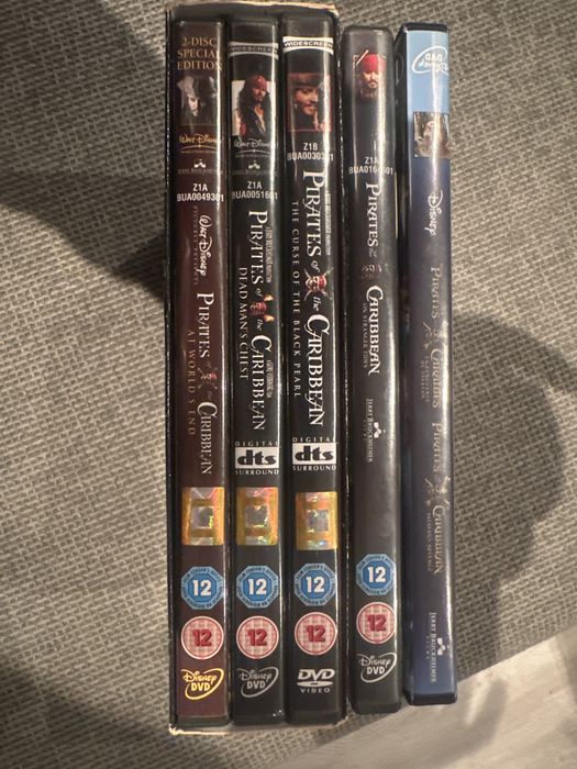 Filme Pirates of the Caribbean 1-5  [DVD]  Originale