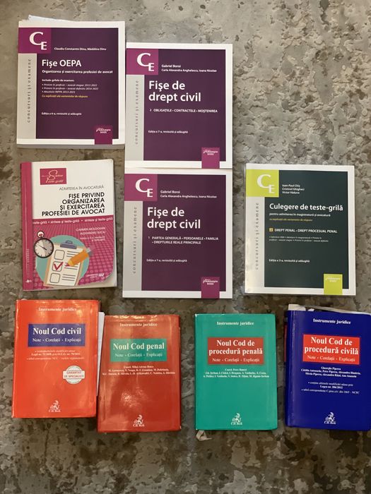 Pachet promovare garantata 100% examen Avocatua.Nu le vand separat.