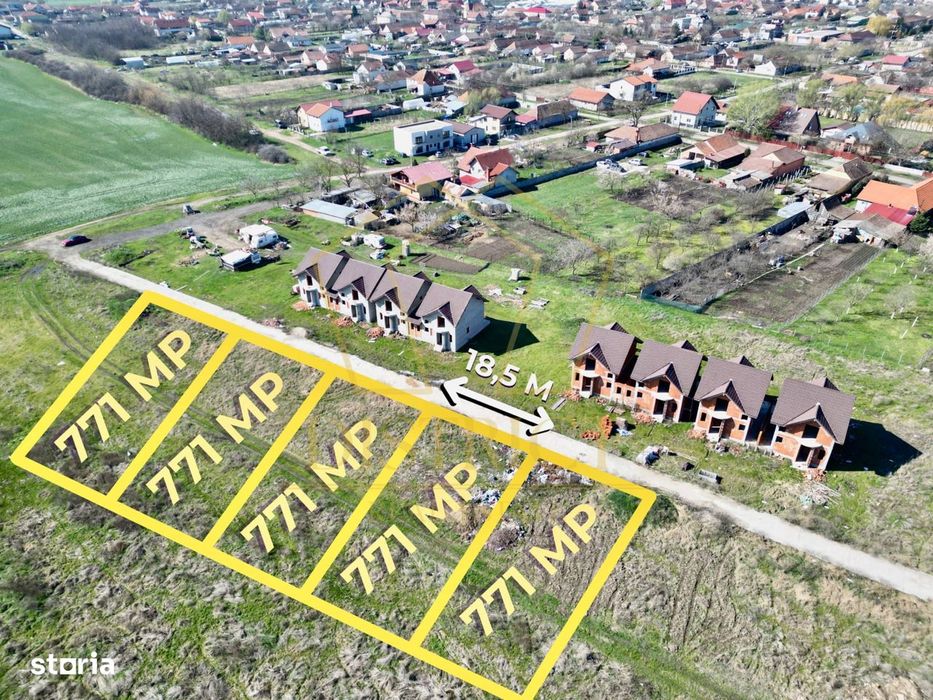 Parcele teren intravilan duplex/ case insiruite 771mp | Covaci