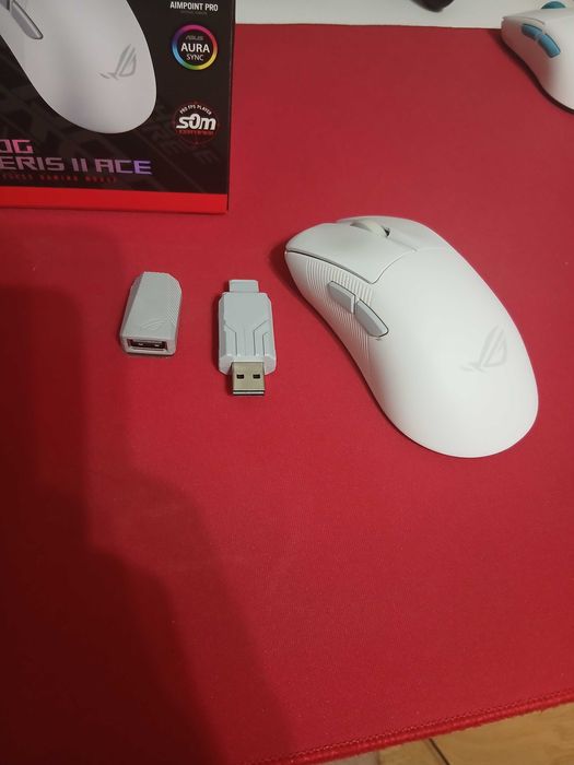 Vand mouse gaming ASUS ROG KERIS II ACE 8000HZ Alb WIRELESS