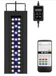 NICREW Lampă de acvariu LED RGB+W 24/7 cu controler , 36-48 inch