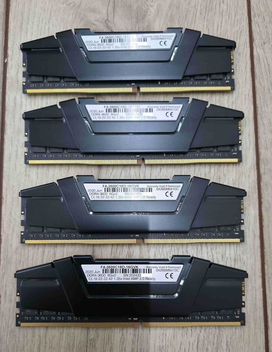DDR-4 G.SKILL Ripjaws V 32GB 3600MHz 4x8GB