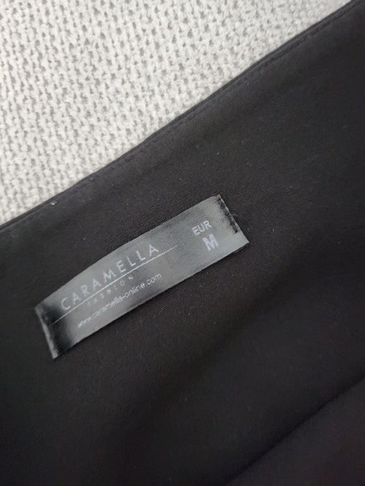 Черен панталон с висока талия Caramella fashion