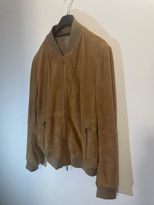 Hugo Boss Alfondo Suede Bomber jacket.