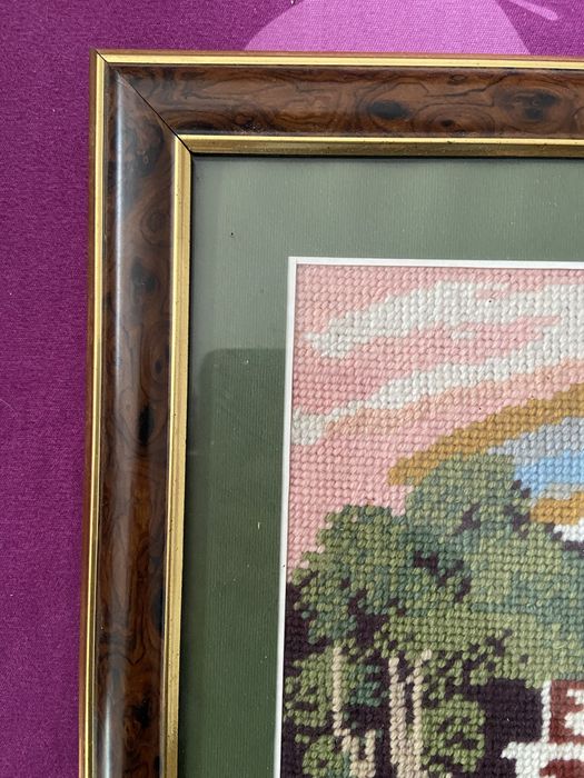 Tablou goblen lucrat manual si inramat