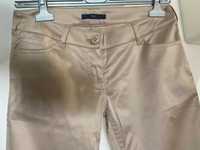 Pantaloni satinati, brand  'Sash', bej/auriu, XS/34, nou