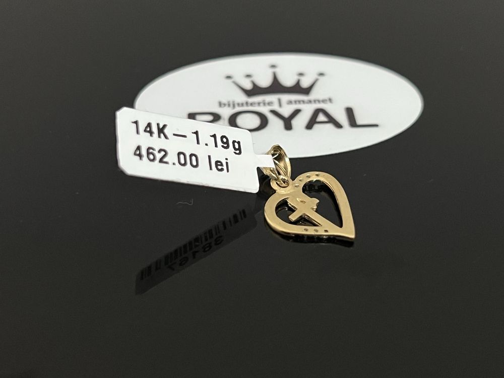 Bijuteria Royal CB : Pandant inima aur 14k 1,19 gr