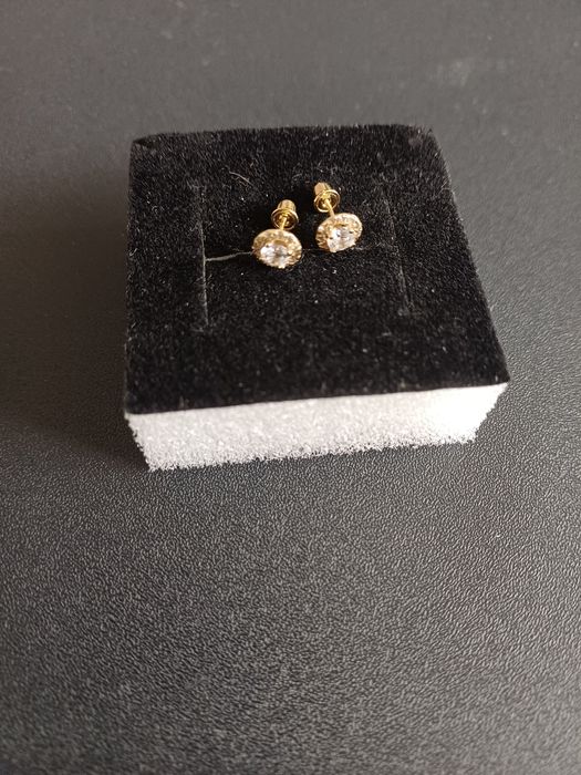 Cercei de aur galben de aur de 14 k